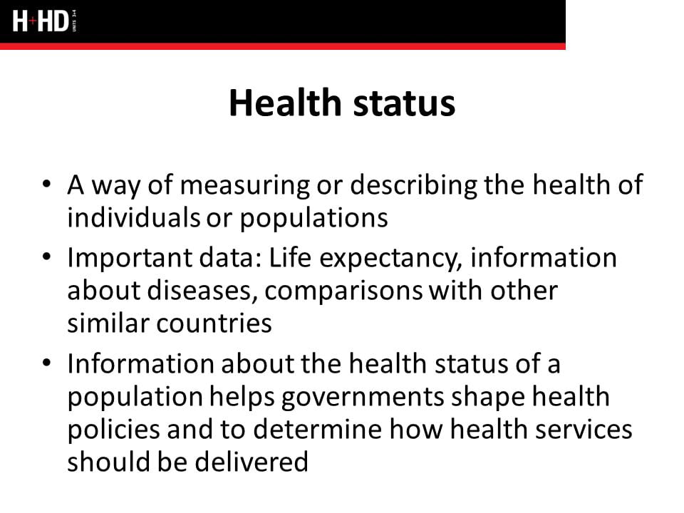 Whats Health Status