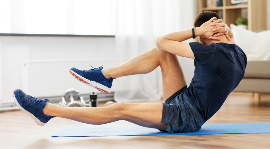 Man Doing Crunches At Home1